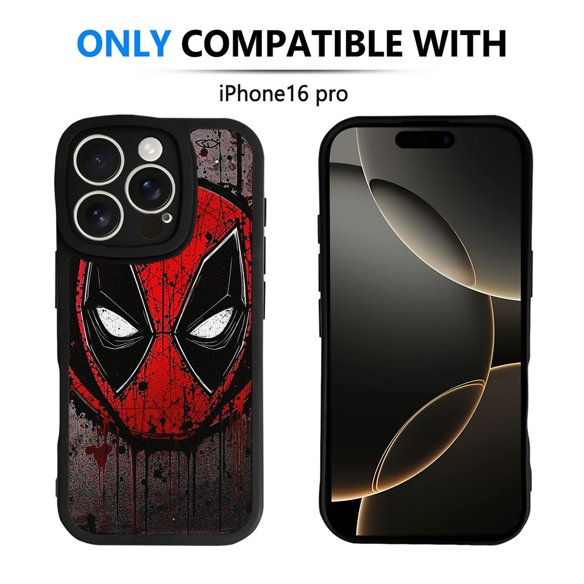 （画像用） Deadpool デッドプール 【iPhone 16シリーズ対応】シリコンスマホケース（レザー調） 材質：シリコン